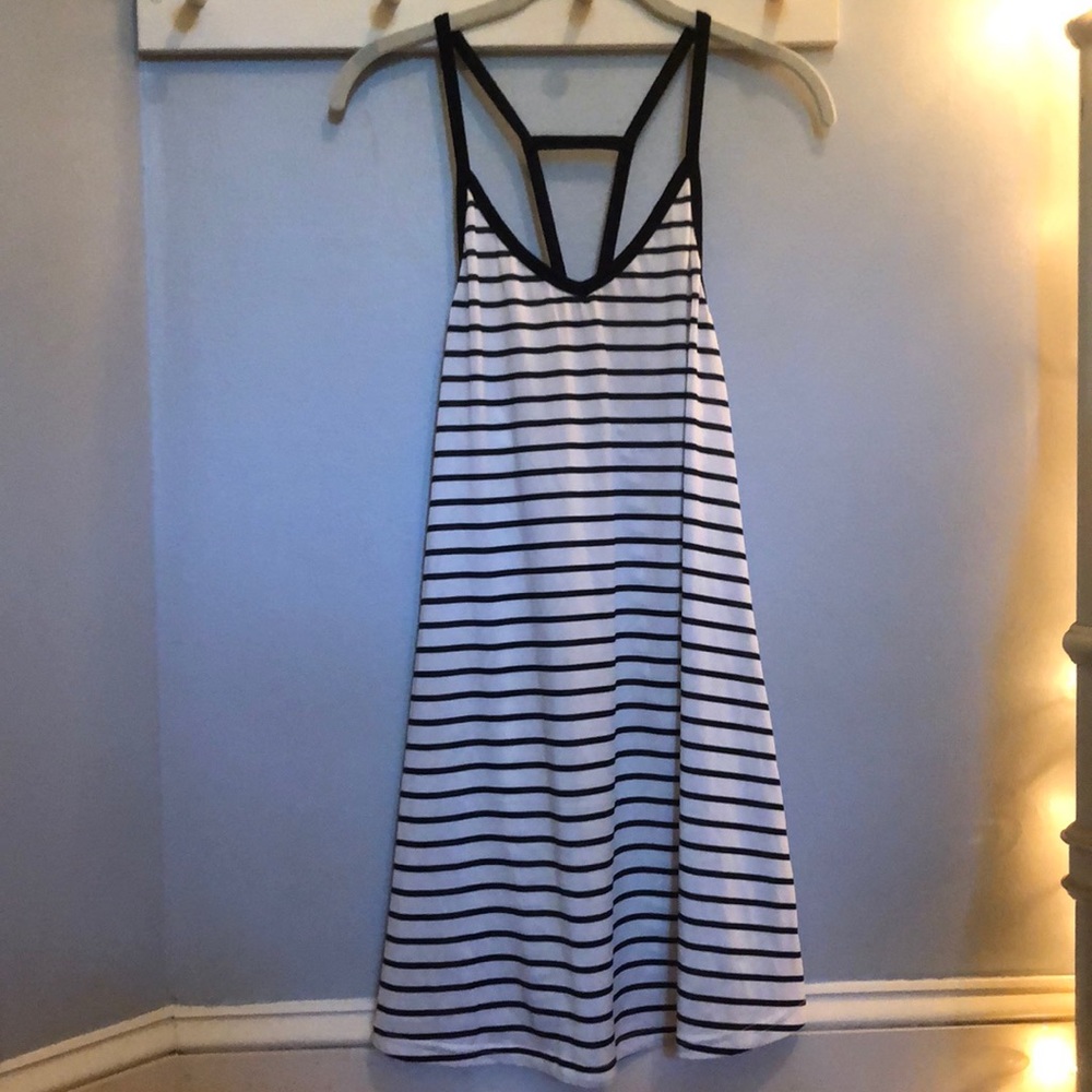 Black and White Striped Dress